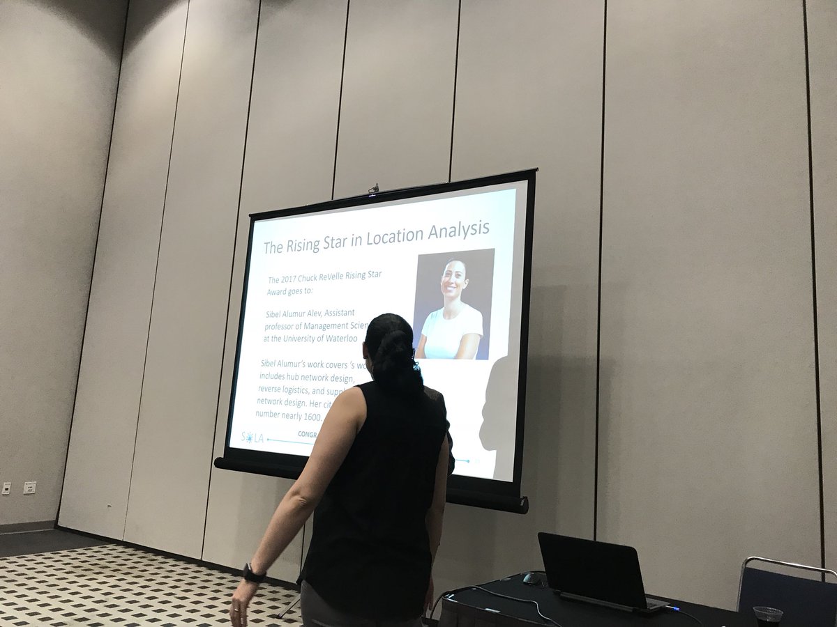 stefannickel1's tweet image. Rising star award from SOLA to @sibelalev at #Informs2017  - we are all very proud