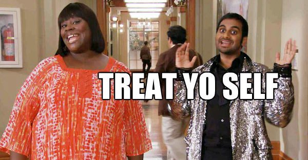 PennStateSFEC's tweet photo. TREAT YOURSELF! Your budget should set aside some money (20%) for the future. #FinLitFact https://t.co/aVTsw1mz19