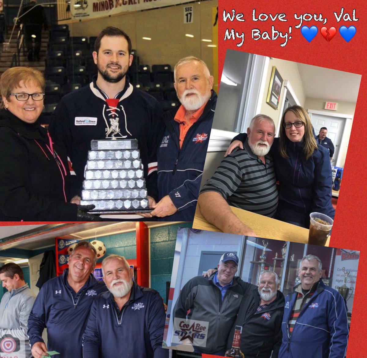 The heart of our hockey family is broken today. We love you, Val Slaney. God Speed. 💙💔💙#CeeBeesFamily #Legend #RIPVal