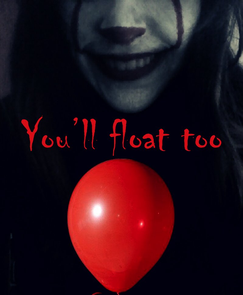 gherilov's tweet photo. You'll float too🎈 - #Pennywise #It ❤️ - #Halloween 🎃🎃 https://t.co/lYyEh5DdGB