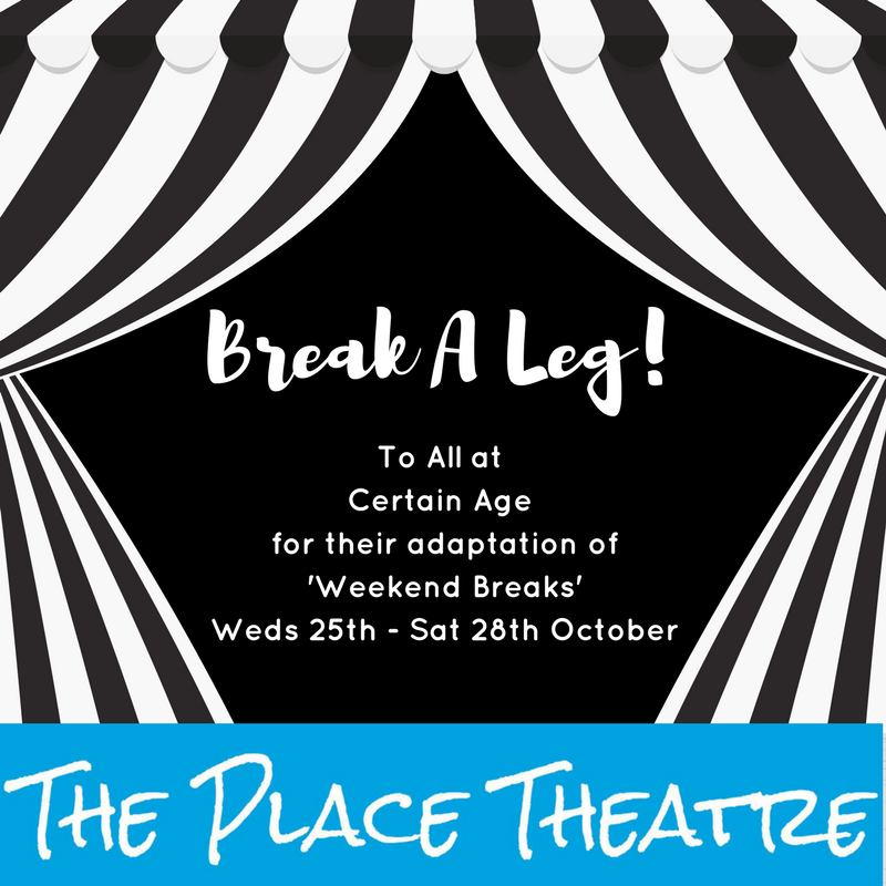 ThePlaceBedford's tweet photo. Wishing all at @Certain_Age a fab run with #JohnGodber's 'Weekend Breaks' this week. Tix here: https://t.co/OUKkMc0HFL  #Bedford #theatre https://t.co/xtIbKKodq4