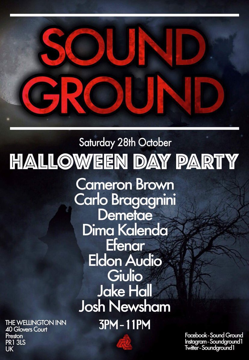 ZaraLena_'s tweet photo. So excited for this event on Saturday. Gotta love abit of Preston on Halloween! #housemusicheaven #soundground https://t.co/OoL1ngKtwK