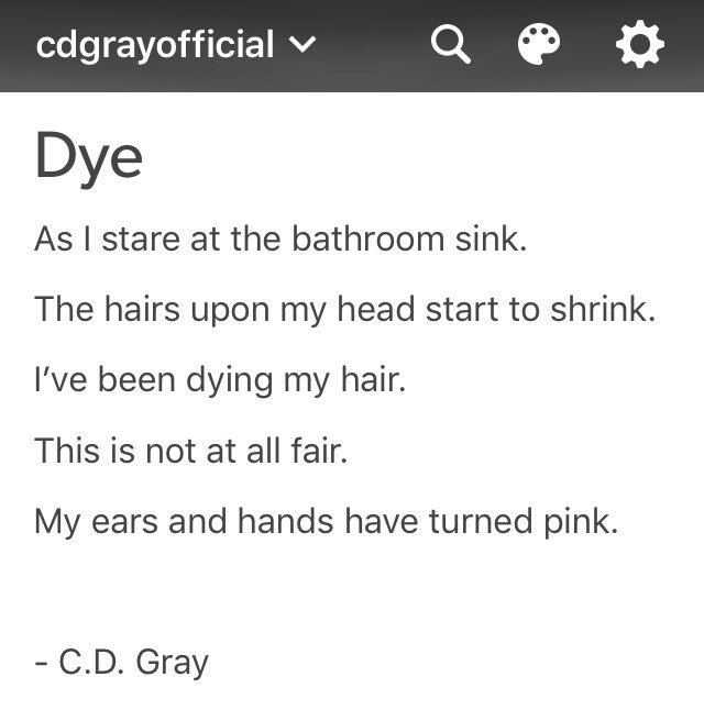 CDGray_author's tweet photo. #NewPoetryDaily #Limerick #Dye #CDGray https://t.co/bNV0Q9DOr2