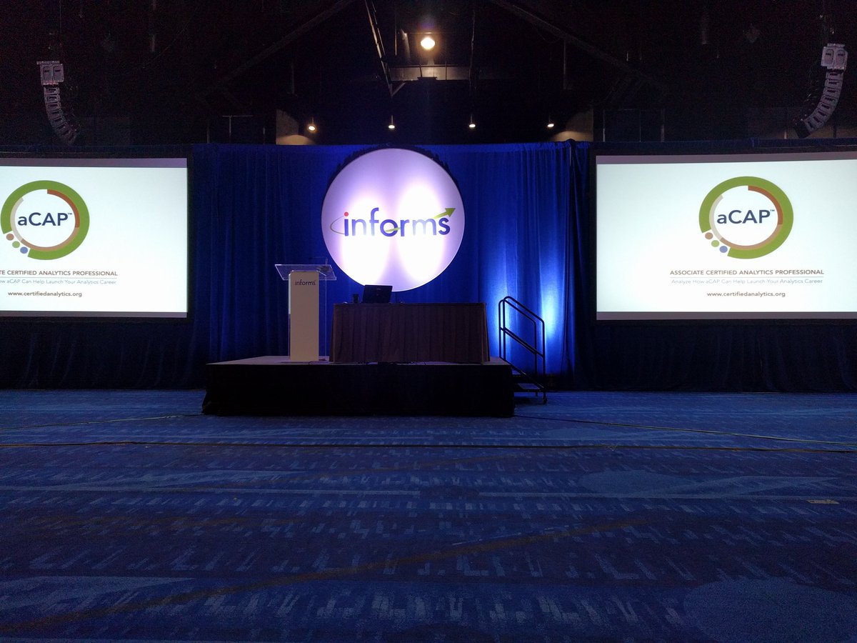 miketrick's tweet image. Nice stage at #informs2017