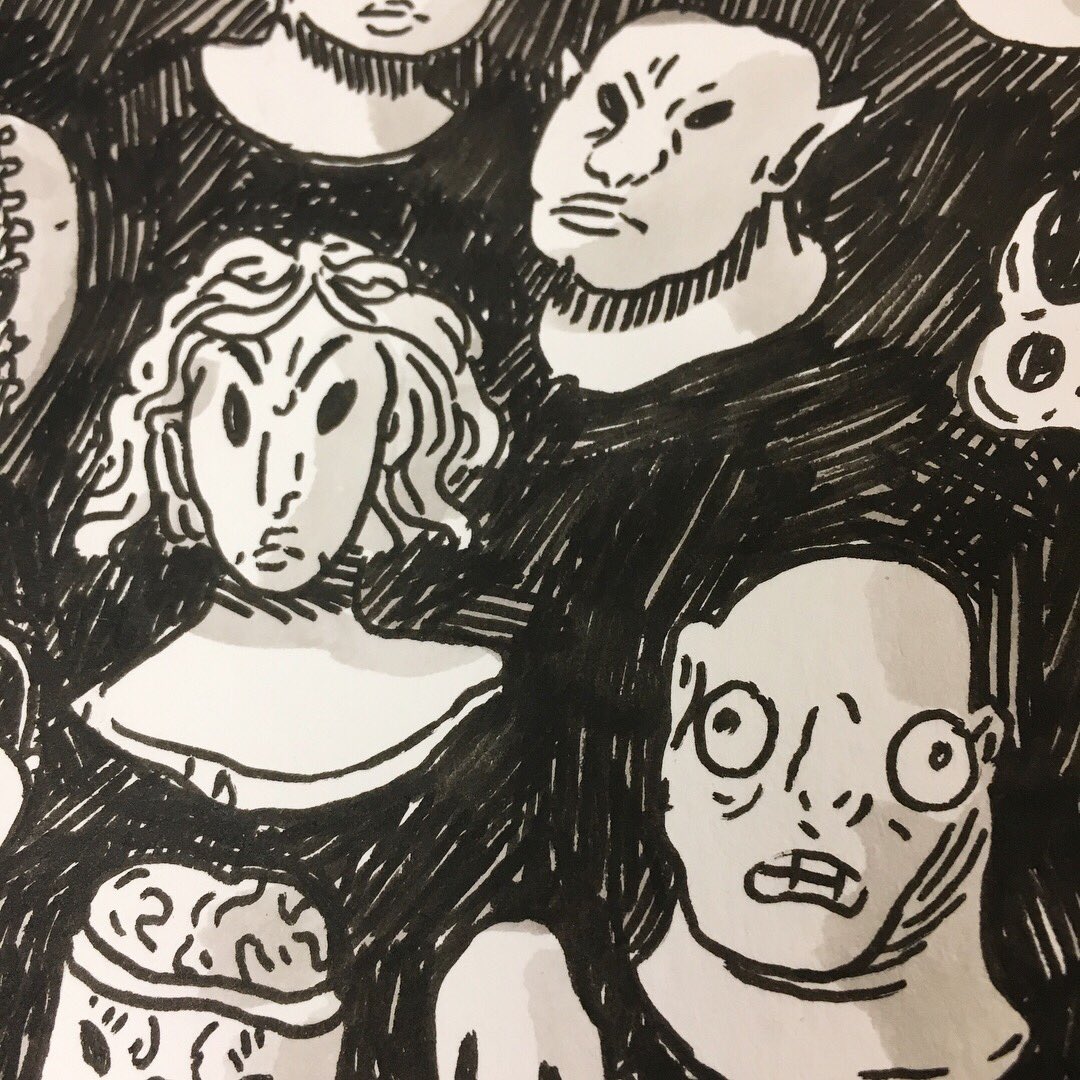 Halloween masks for #inktober day 21! 