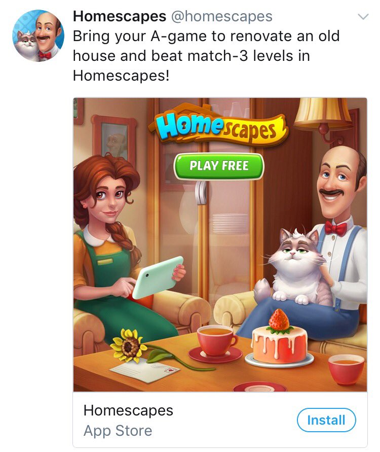 andrea_ml's tweet photo. SOMEONE FREE THIS POOR WOMAN! Cat man is clearly keeping apron lady in his basement. #worstad https://t.co/usOB0tYC8q