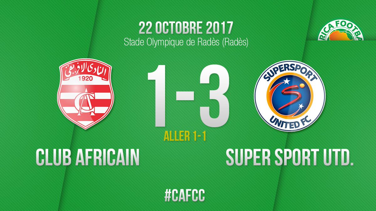 cdecdigital's tweet photo. Terminé⏱️
Club Africain🇹🇳 1-3 🇿🇦Super Sport : Le club sud-africain se qualifie en finale de Coupe de la Confédération !
#CASSU #CAFCC https://t.co/8erI5fKKO8