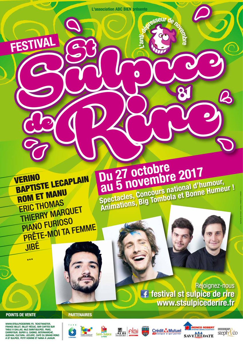 SulpiceRire's tweet photo. Ça commence bientôt !! 😊 #stsulpicederire #rire #humour #tombola #tarn #albi #lavaur #saintsulpice https://t.co/aAl9a1rMpK