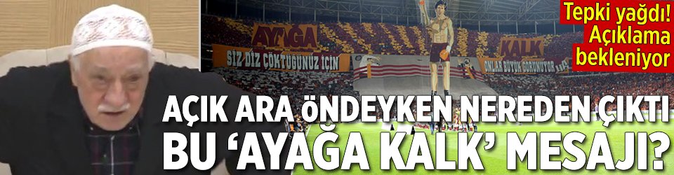 takvim's tweet photo. Açık ara öndeyken nereden çık bu 'ayağa kalk' mesajı! G.Saray'a tepki yağıyor https://t.co/dVGByCu1q7 https://t.co/ylTcdmWEcC