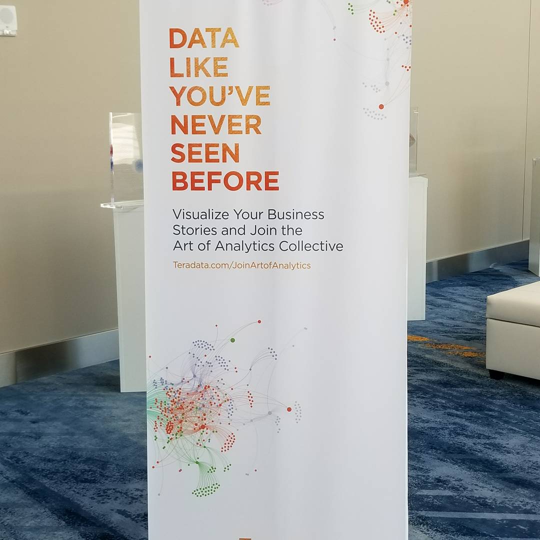 Teradata's tweet photo. Don't forget to check out the #ArtofAnalytics Exhibit in the ACC North Plaza area! #TDPartners17 https://t.co/xv0wz2Wuor