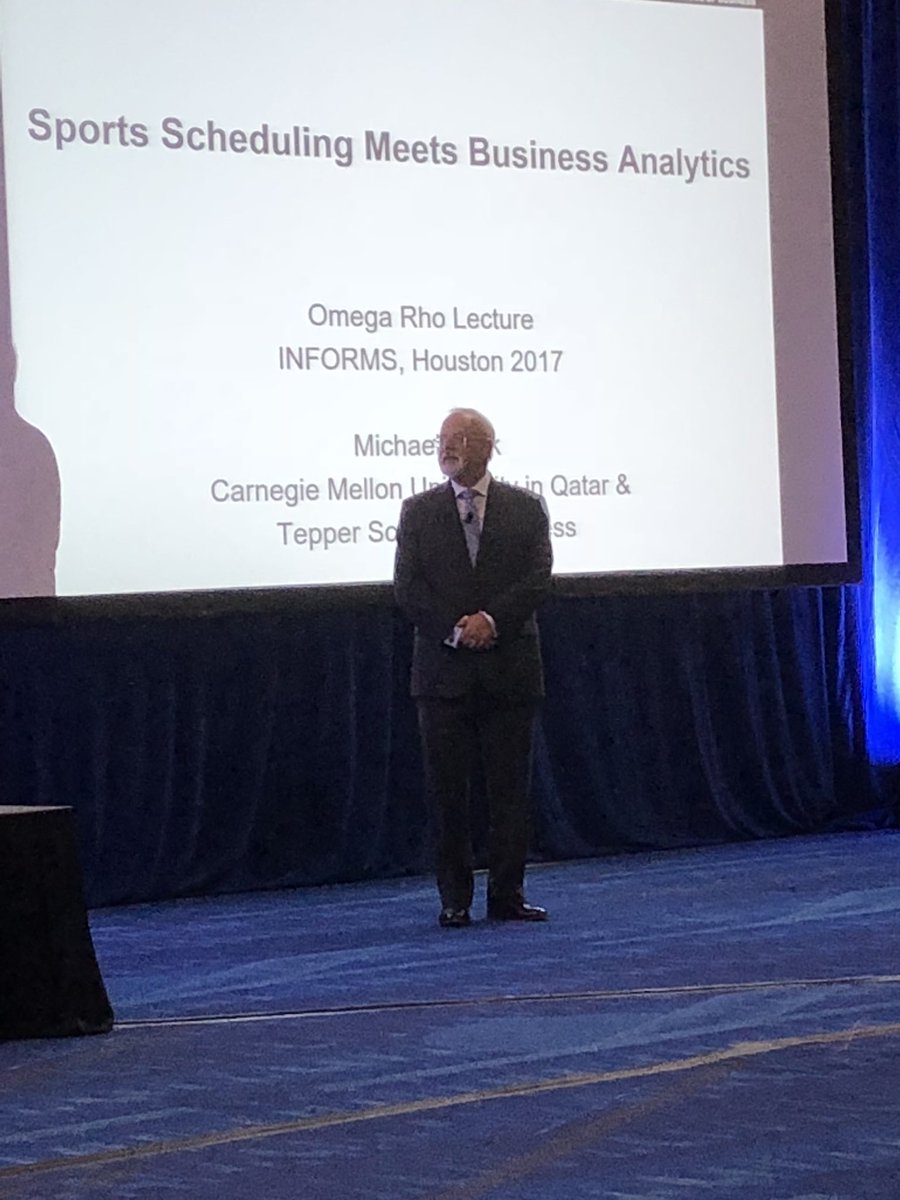 wjcook's tweet image. Waiting for @miketrick to tell us how to schedule Major League Baseball! #Informs2017