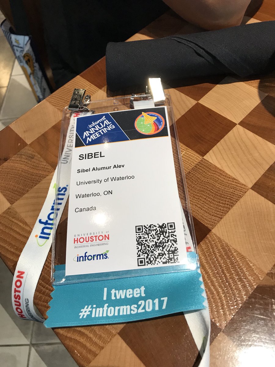 SibelAlumur's tweet image. Yes, I do tweet!  #informs2017