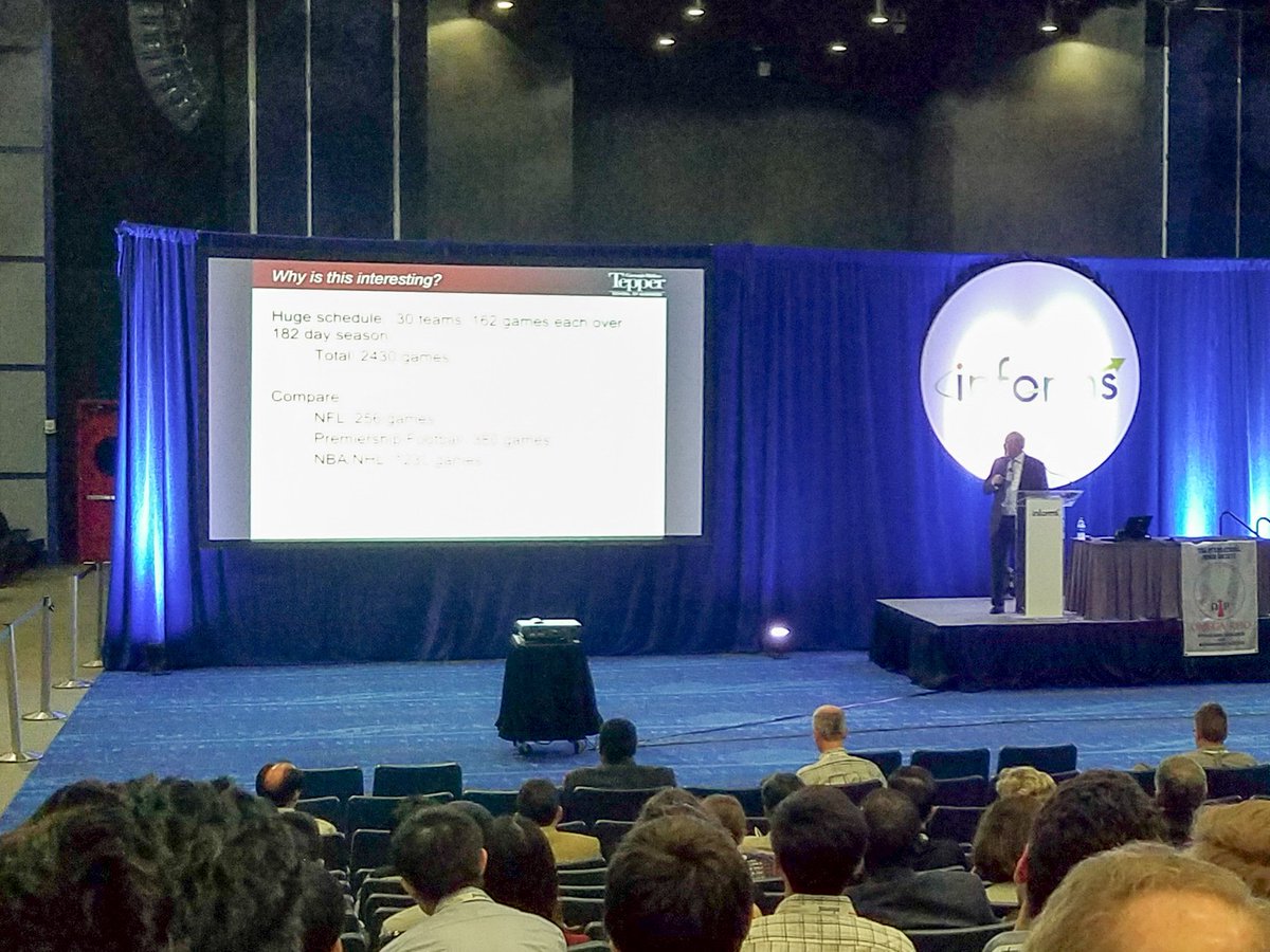 scianalytics's tweet image. Nothing cooler than hearing about the math of scheduling Major League Baseball from the man who *actually does it* @miketrick #informs2017