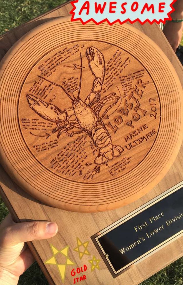 UNHUltimate's tweet photo. CONGRATULATIONS to @UNHOrizaUlti On winning the lobster pot plaque!! @UNHCampusRec https://t.co/y7aaqJk5XV