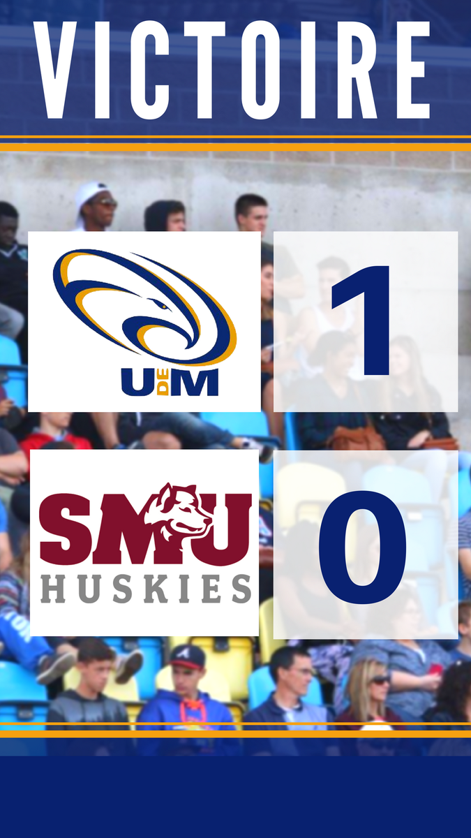 VICTOIRE !!!!! 🤙🏻

Vos @AiglesBleus l'ont remporté sur les <a href="/SMUHuskies/">Saint Mary’s Huskies</a> par la marque de 1 à 0 dans ce dernier match à domicile ! #GOAiglesGO