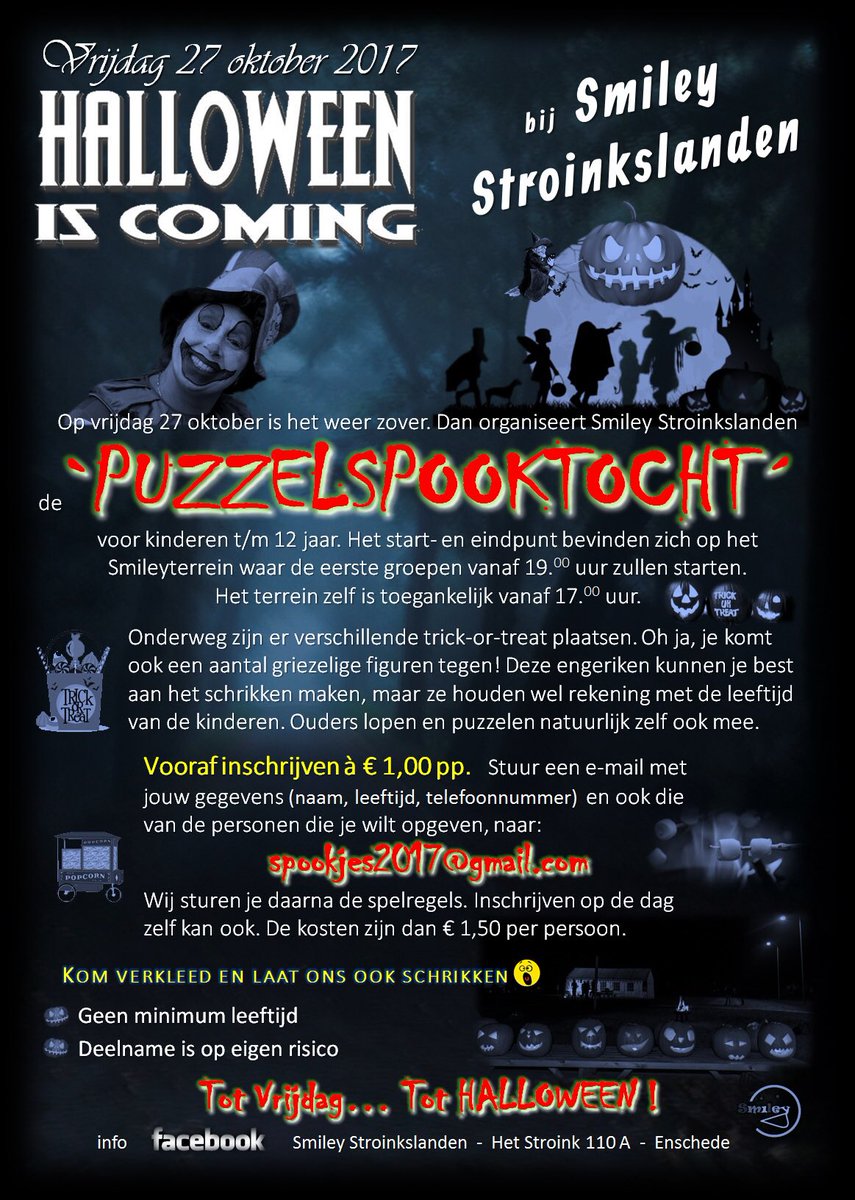 Halloween is coming... vrijdag 27 oktober 2017 bij #smiley #stroinkslanden
