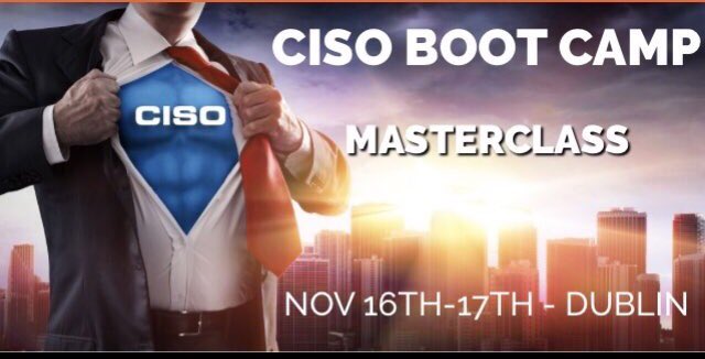 Visit our stand @TheCyberSummit enter our competition for your chance to win a 2day CISO Masterclass @paulcdwyer