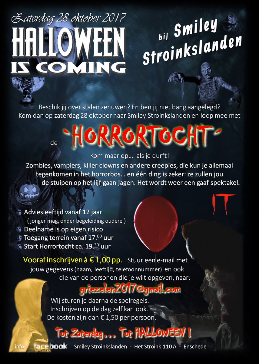 Halloween is coming... zaterdag 28 oktober 2017 bij #smiley #stroinkslanden