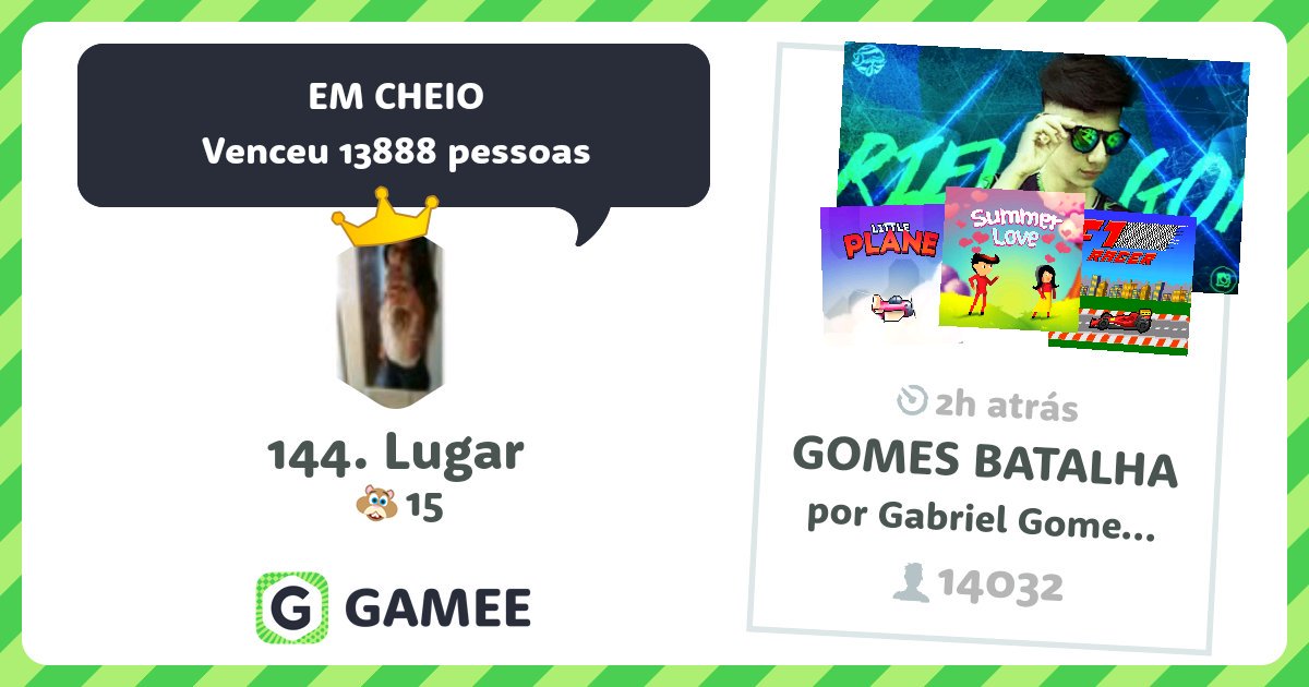 VickCarol8's tweet photo. I rock this #GameeBattle! Let’s see if you can take my crown: https://t.co/DrUUZvzuvL! @gameeapp
Acho q alguém está virando a rainha do jogo. Mas ainda falta muito https://t.co/ZJqP26ySNH