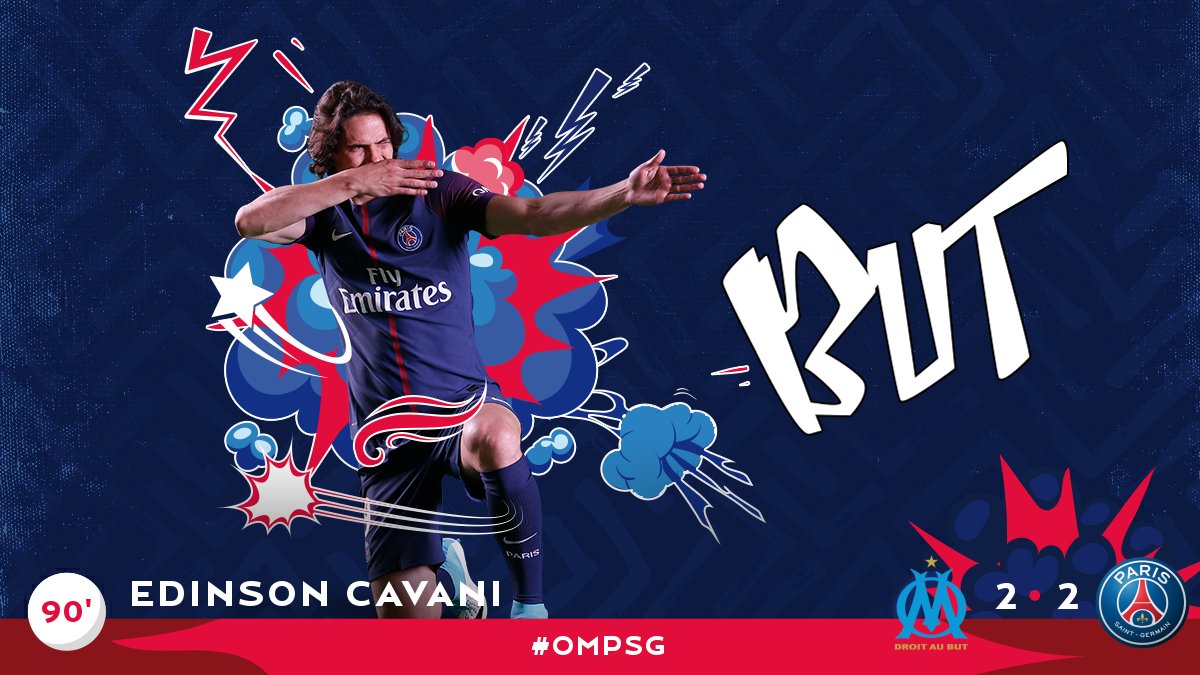 PSG_inside's tweet photo. 90' OHHHHHHH NOTRE @ECavaniOfficial !!!! QUEL BUUUUUUT ! #OMPSG #Classico https://t.co/ptJ4WiYrzD