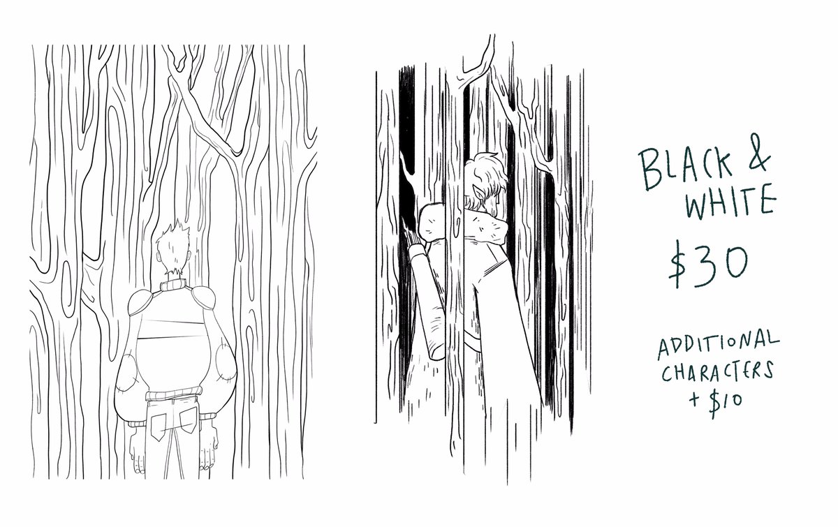 i've got commissions open again! payment through paypal, email me at feastevil@gmail.com if ur interested! (thanks!!)
