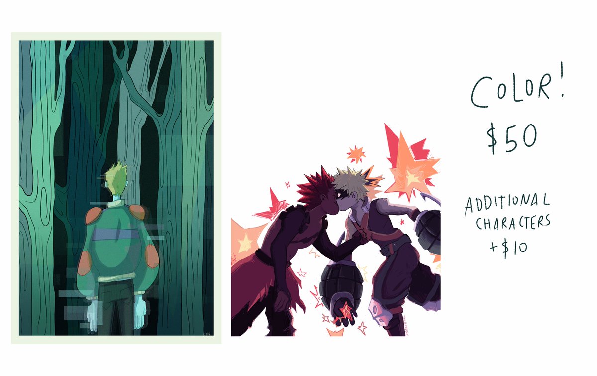 i've got commissions open again! payment through paypal, email me at feastevil@gmail.com if ur interested! (thanks!!) 