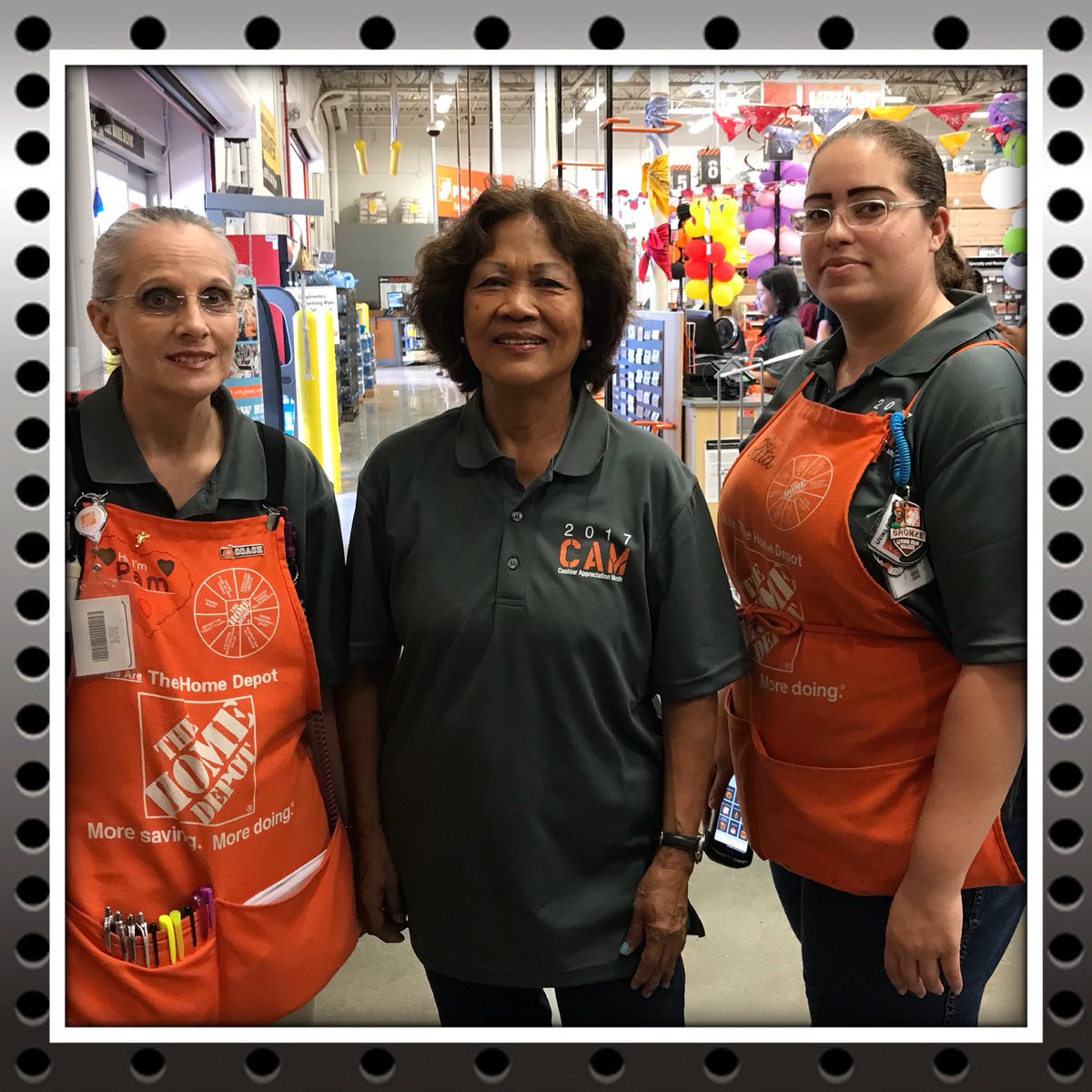 desilvajade12's tweet photo. CAM 2017 #1702 HC Pam, HC Rita and Cashier Feliza rocking their CAM polo https://t.co/ZtWRt8AxbV