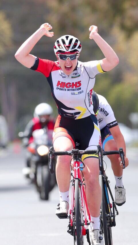 RochelleGilmore's tweet photo. BOOM! @RubyR_G WINS the final stage of Tour of Gippsland! I couldn't be more proud! Sensational! Congrats Team!  #TOG17 #NRS17 #Impressive https://t.co/uwLOr4l8mi