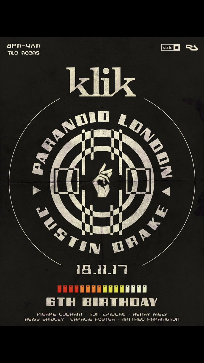 KlikMovement's tweet image. We turn 6 with Paranoid london Live and Justin Drake