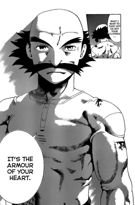 AniimeQuotes's tweet photo. What I want to take off is not your clothes, it's the armor of your heart.-Kensei Ma #HistorysStrongestDiscipleKenichi #AnimeQuotes https://t.co/UNjQkvMqgk