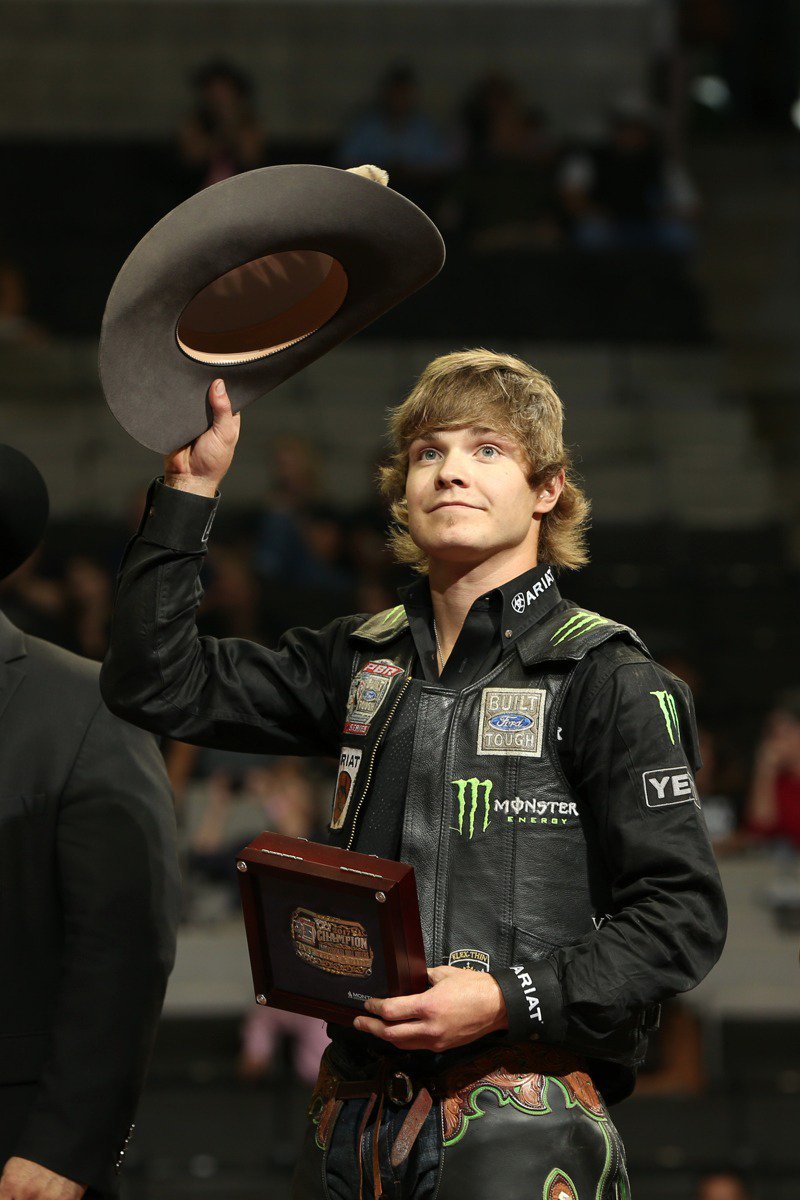 PBR's tweet photo. .@derek_kolbaba wins the @CooperTire Take the Money and Ride presented by Wrangler to take over the reins of world No. 1. https://t.co/KLp23Ka0ZW