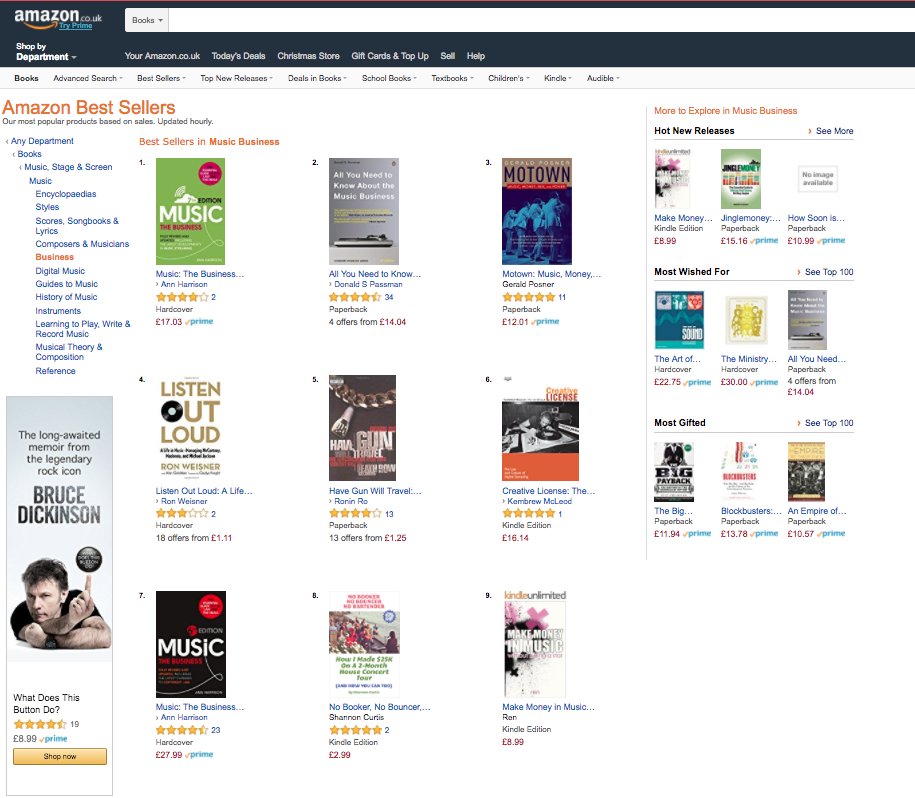 MMIMusicBooks's tweet photo. Kindle Top 10 after a week, as well as being the No.1 'Hot New Release'. Not a bad start at all! #makemoneyinmusic https://t.co/acuLopD4Az