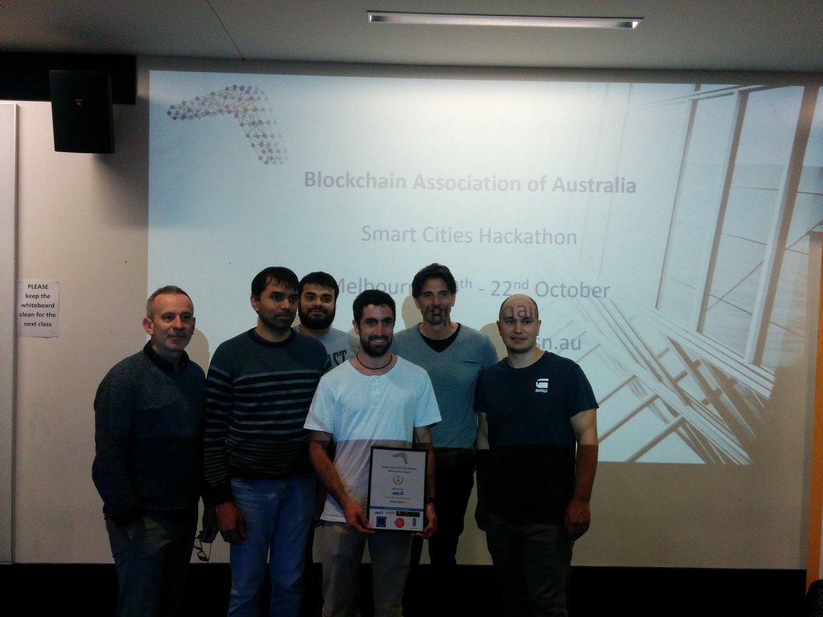 Ivan_Carlisle's tweet photo. The winning teams (1st, 2nd, 3rd) such a high standard - great work all #smartcitieshack @MGGS_SouthYarra @bcassociationau @BlockchainLG https://t.co/ZUQwxv7Fzf