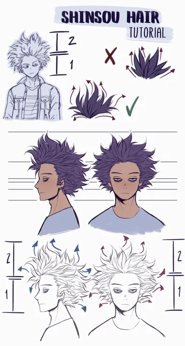 Drawing Shinsou's hair is an artist nightmare... 