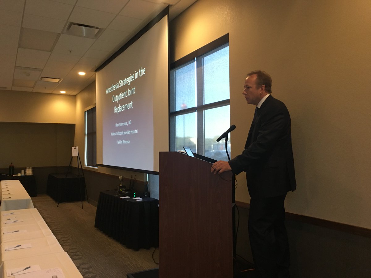 MOSH's Dr Zimmerman presented Anesthesia Strategy for Outpatient Joint Replacement at the 2017 Wisconsin Orthopedic Society Annual Meeting