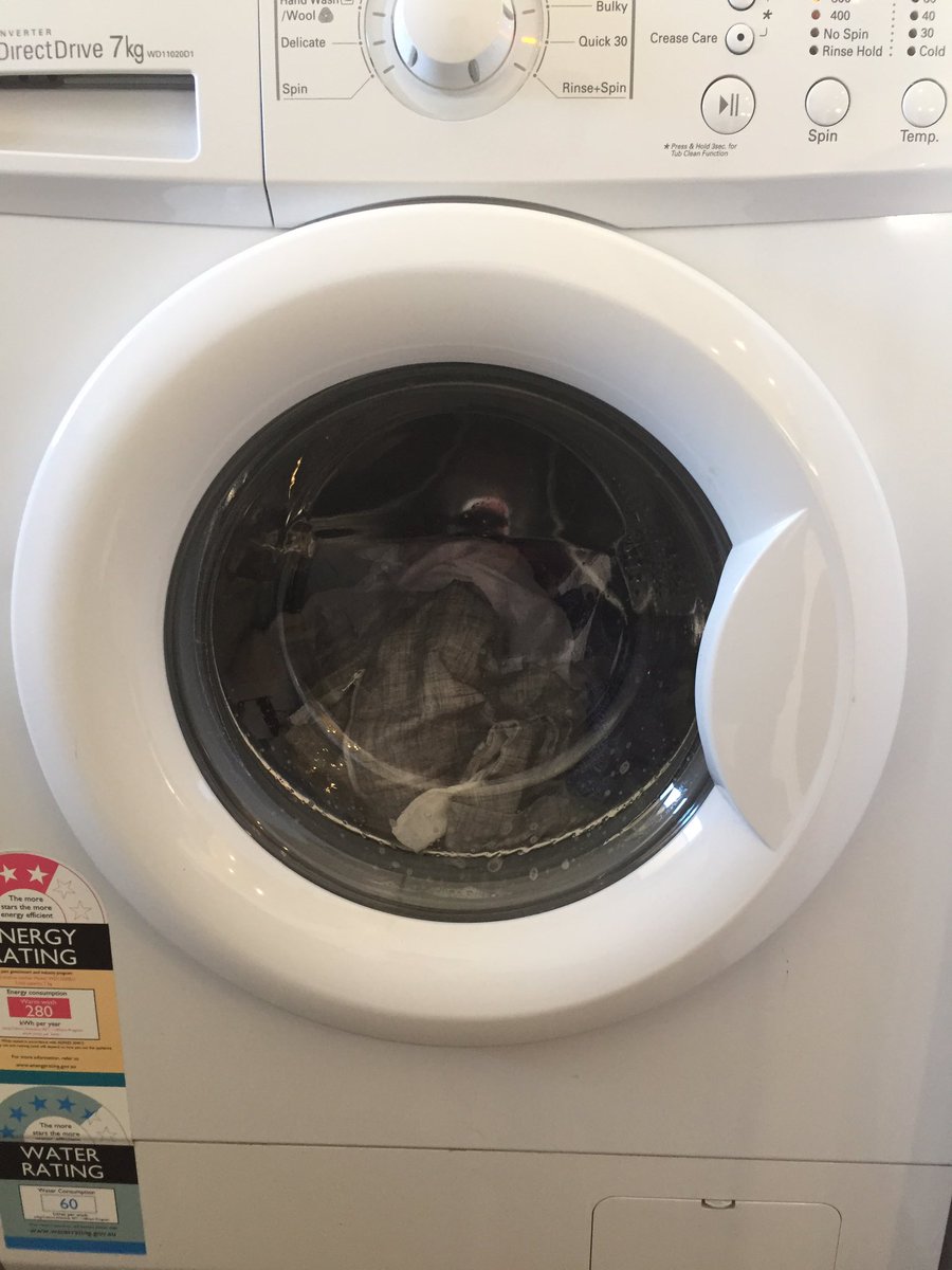 SignoftheAcorn's tweet photo. It's cast day off today but a stage manager never stops! #costumewash #stagemanager #theatrelife #coldcycle #adulting https://t.co/TpgRLzCXb4