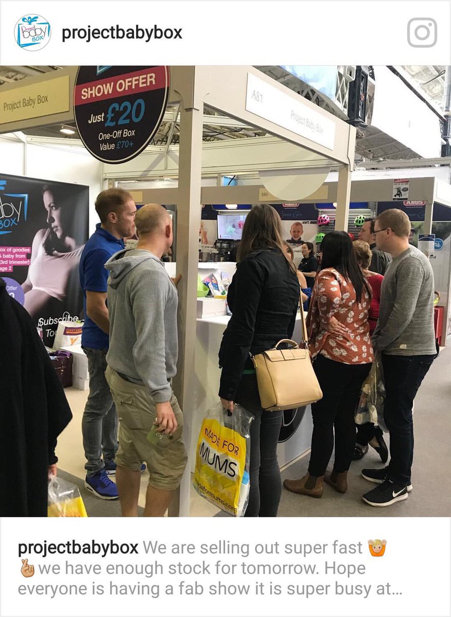 Projectbabybox's tweet photo. Great few days at @TheBabyShow thanks for having us 🙌🏼 see you at Baby To Toddler https://t.co/eWj6CIJztX