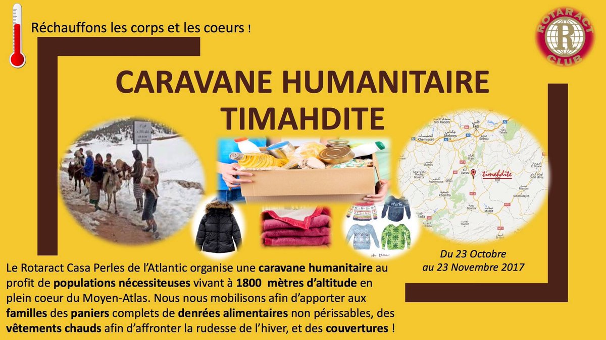 RotaractCasaPA's tweet photo. Réchauffons les cœurs ! 

#Maroc #MoyenAtlas #CaravaneHumanitaire 
#Casablanca #Rabat #humanitaire #Hiver #association #solidarité #dons https://t.co/1ffNpEnPRi
