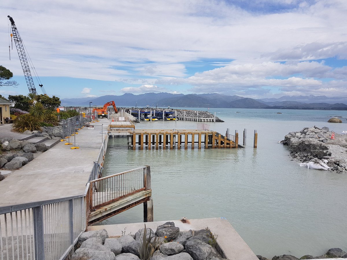 srustic's tweet photo. Amazing work being done @ #kaikoura on the South Bay Marina. Great work #NCTIR and all the crews working hard on the reinstatement https://t.co/eNDUEqc9Q2