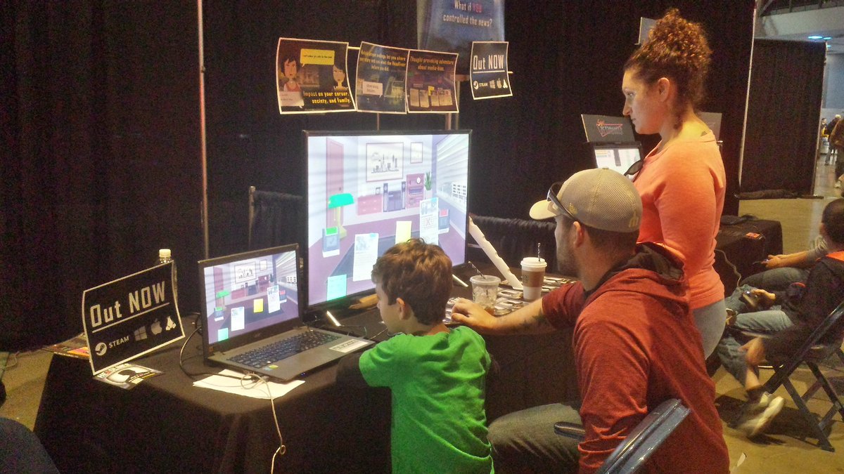 UnboundCreation's tweet photo. Nice to see families play #theHeadliner, educating their kids about #mediabias
#GE2Live #IndieGame #gaming #parenting #ParentsWeekend https://t.co/pXdUpYXFlJ