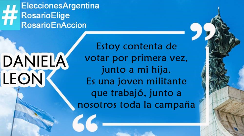 benditoseas2017's tweet photo. #EleccionesArgentina| AHORA @DanielaLeonTW y sus primeras declaraciones en exclusiva para @benditoseas2017 desde el búnker👇 #RosarioElige https://t.co/a1ZNTLf3ae