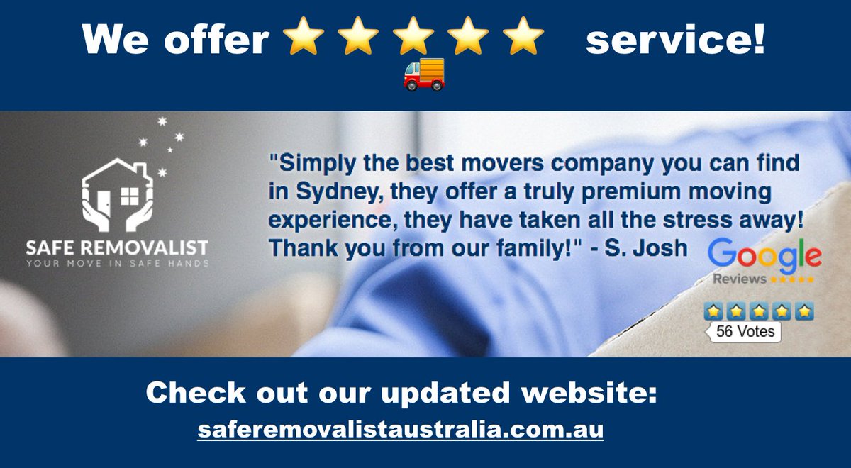 SafeRemovalistA's tweet photo. We have the best service! 🚚 📦 💪⠀⠀⠀
https://t.co/GHYUfNQvkn⠀⠀⠀⠀⠀
⠀⠀⠀
#SafeRemovalistAustralia #MovingOut #sydney #sydneylife https://t.co/Ezhv8qSuy4