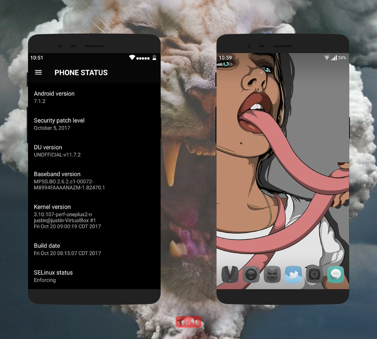 Omenem0's tweet photo. New setup pitch black theme op2 running dirty unicorns :) #klanting icons thanks to @spencerdawson3 for the share enjoy :). https://t.co/hmxtCTFVjp