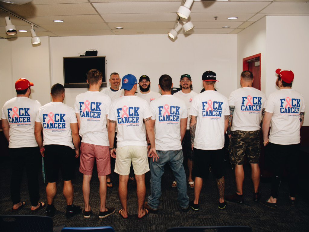 DMATBHockeyClub's tweet photo. We are family. Together DMATB HC lifts one another up, celebrates the best of moments, and defends one another no matter what. #FuckCancer 🚗 https://t.co/k3oO29omuf