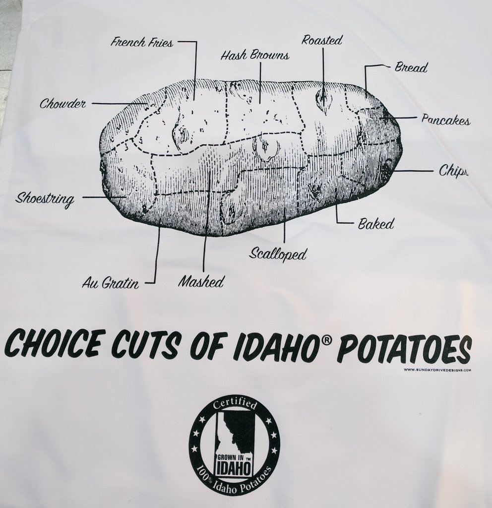 Mirlandra's tweet photo. Did you know us ID people have choice potato cuts? Thanks @IdahoPotato  Hehe... #TeamFreshSummit #FreshSummit https://t.co/APJ8yut1k0