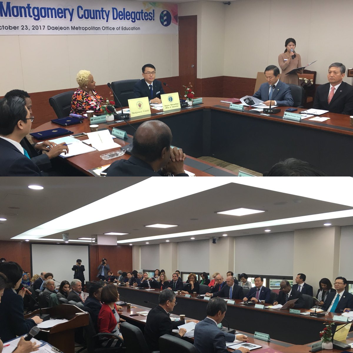 SpiroMCEDC's tweet photo. @think_moco Signing Ceremony with Daejeon Office of Education , MCPS &amp; Montgomery College https://t.co/YLObuAvx4r