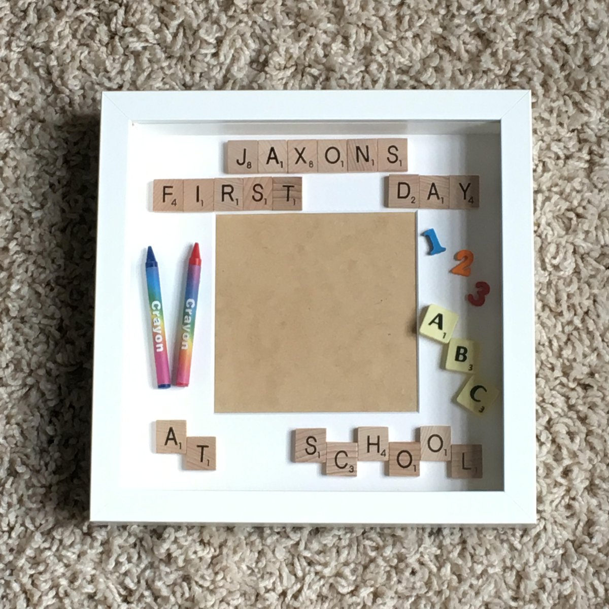cleverchic1's tweet image. My First Day At School Scrabble Art Photo Frame, My First Day A… tuppu.net/14fca8ed #Cleverchic1 #KeepsakeFrame