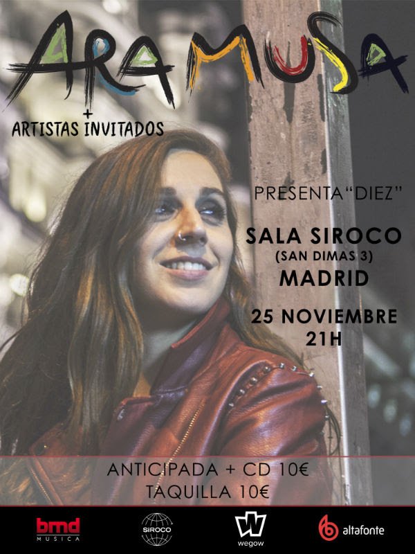 histericasgrab's tweet photo. #AraMusa presenta su nuevo trabajo #Diez en la @SirocoSala de Madrid.
#DiezHistoriasDiezAños #25Noviembre #Siroco
https://t.co/QjWoCd3WkD https://t.co/7jkiToFN0D