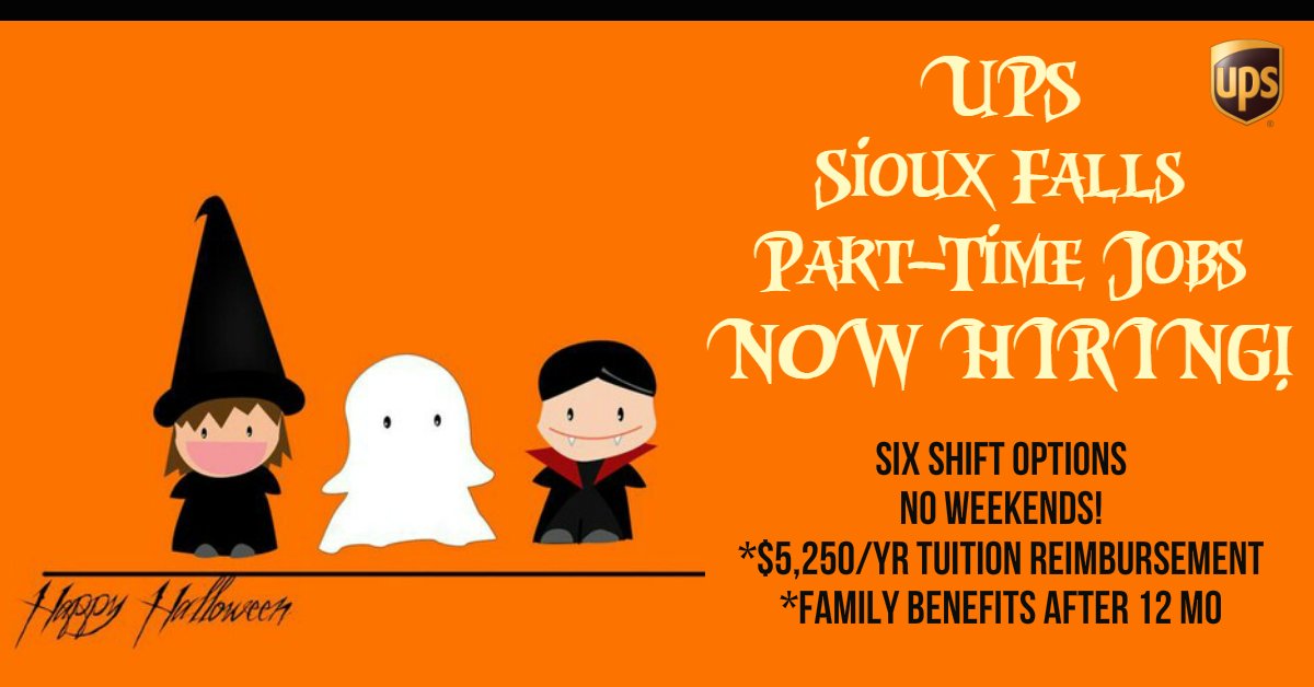 UPSDakota's tweet photo. Great jobs 4 students. 6 shifts No wkds. @ucsiouxfalls @SoutheastTechSD @USiouxFalls #UPSjobs Follow on Facebook https://t.co/bYNXDdHFdp https://t.co/twJg1VAVyI