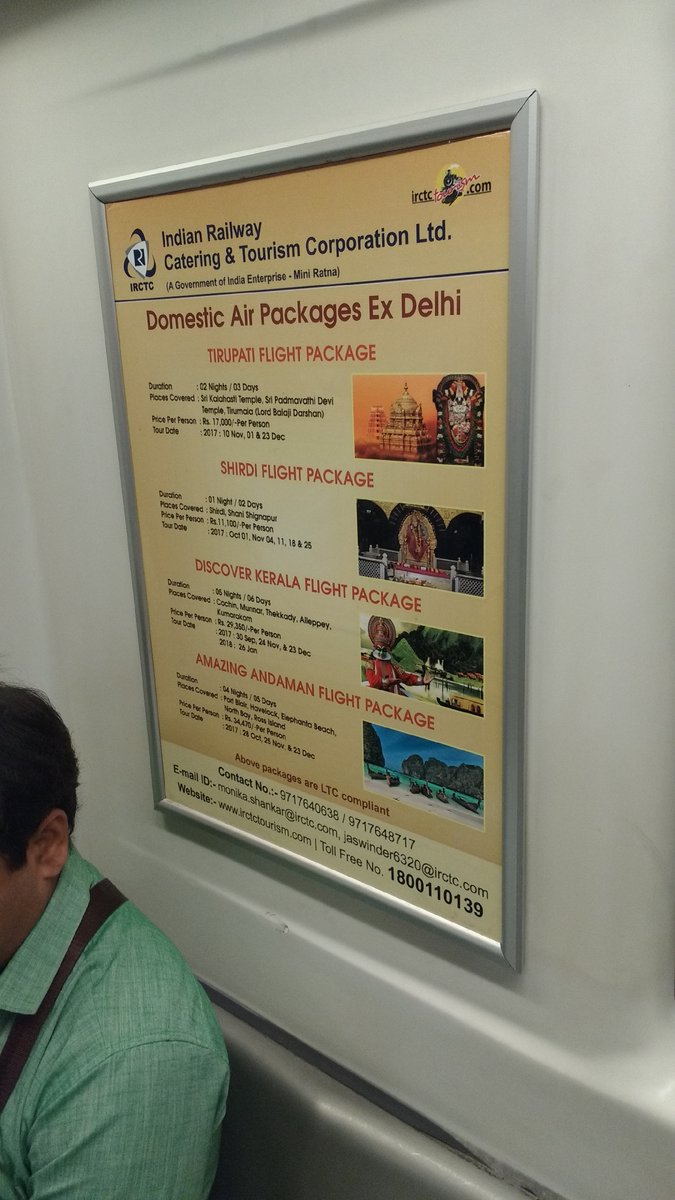 sundeeprm's tweet image. @IRCTC_Ltd With such push into new territories, its only matter before you become a #Navratna. #techuse #GovtEnterprise #dmrcad